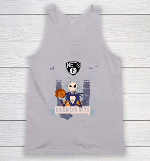 NBA Brooklyn Nets Basketball Jack Skellington Halloween Tank Top 3