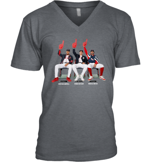 Kristian Campbell Roman Anthony Marcelo Mayer Premium V-Neck T-Shirt p6pk kristian campbell roman anthony marcelo mayer premium v neck unisex 8 front dark heather