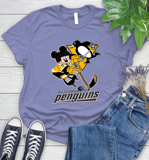 NHL Pittsburgh Penguins Mickey Mouse Disney Hockey T Shirt Women's T-Shirt 11