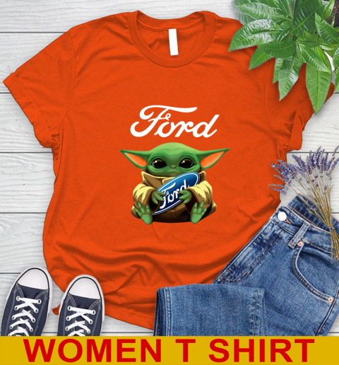 Star Wars Baby Yoda Hugs Ford Car Shirt 87