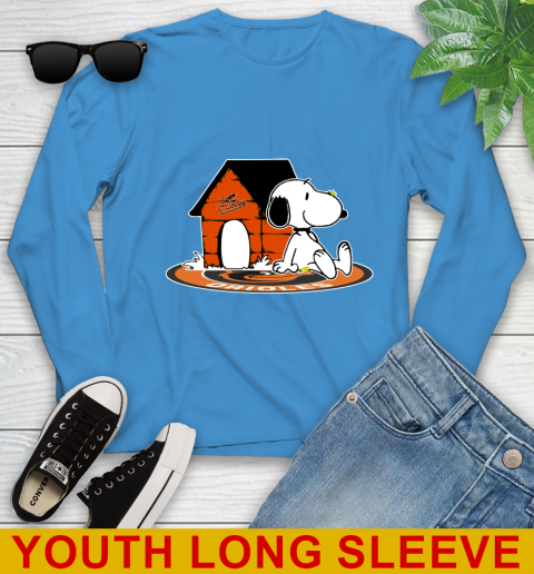 MLB Baseball Baltimore Orioles Snoopy The Peanuts Movie Shirt Youth Long Sleeve 8