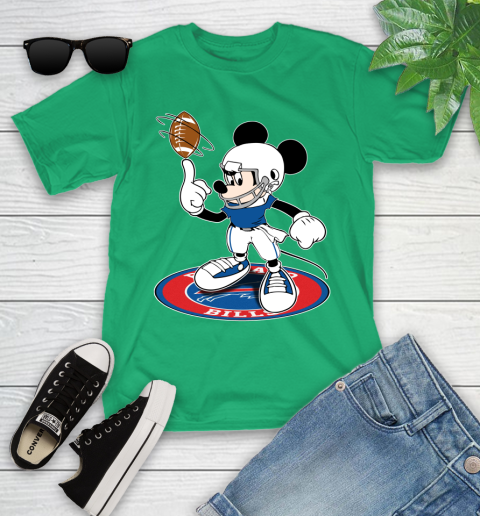 NFL Football Buffalo Bills Cheerful Mickey Disney Shirt Youth T-Shirt - Image 7
