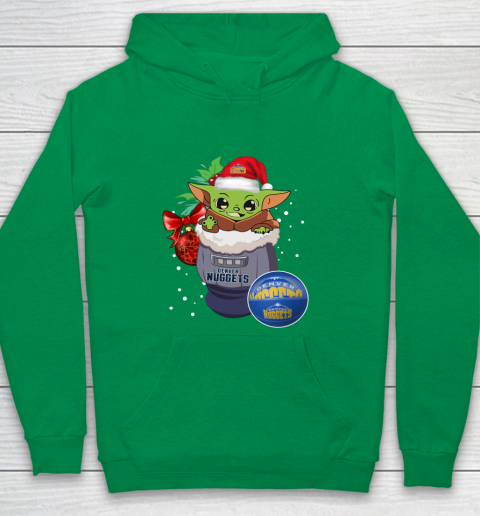 Denver Nuggets Christmas Baby Yoda Star Wars Funny Happy NBA Youth Hoodie 6