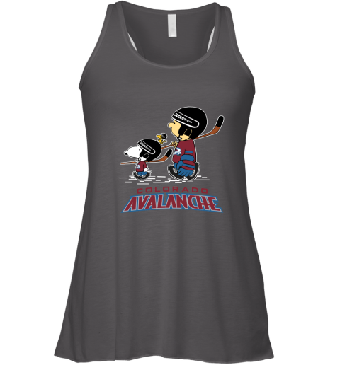 Let's Play Colorado Avalanche Ice Hockey Snoopy NHL Racerback Tank