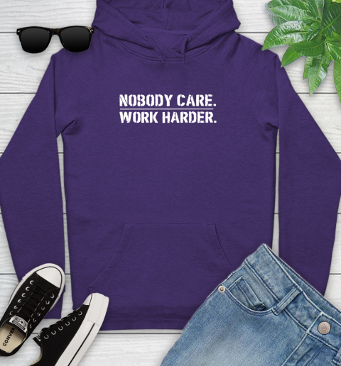 Lamar Jackson Nobody Cares Work Harder Youth Hoodie 5