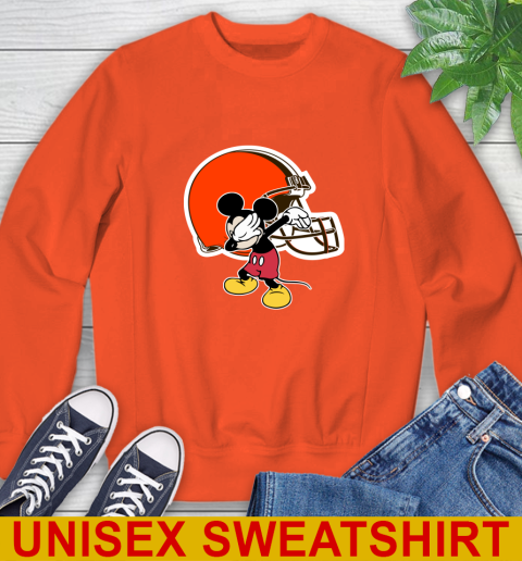 Cleveland Browns NFL Football Dabbing Mickey Disney Sports Sweatshirt 4