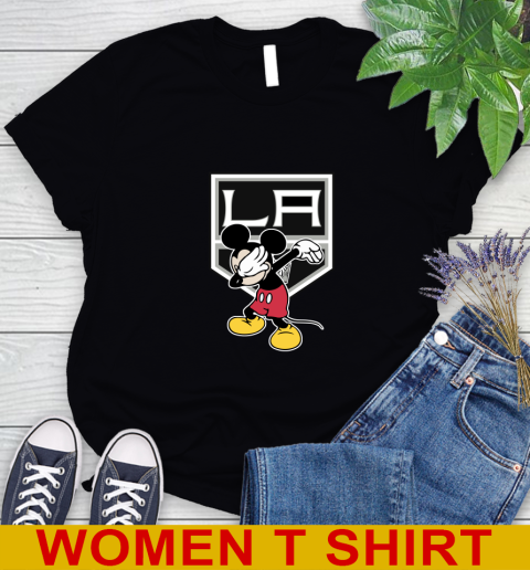 Los Angeles Kings NHL Hockey Dabbing Mickey Disney Sports Women's T-Shirt 3 Los Angeles Kings NHL Hockey Dabbing Mickey Disney Sports Women's T-Shirt - Image 3
