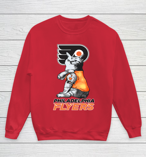 NHL My Cat Loves Philadelphia Flyers Hockey Youth Sweatshirt 7