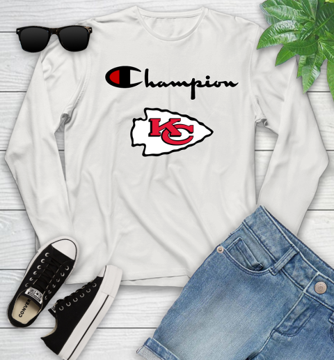 NFL Football Kansas City Chiefs Champion Shirt Youth Long Sleeve 10