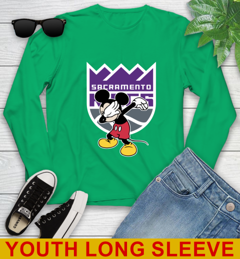 Sacramento Kings NBA Basketball Dabbing Mickey Disney Sports Youth Long Sleeve 7