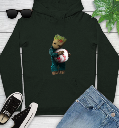 MLB Groot Guardians Of The Galaxy Baseball Sports Cincinnati Reds Youth Hoodie 13