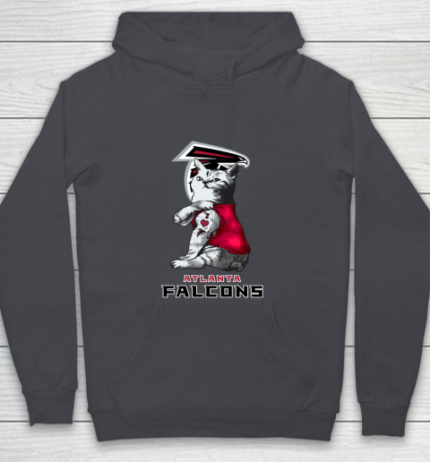 NFL Football My Cat Loves Atlanta Falcons Youth Hoodie 5