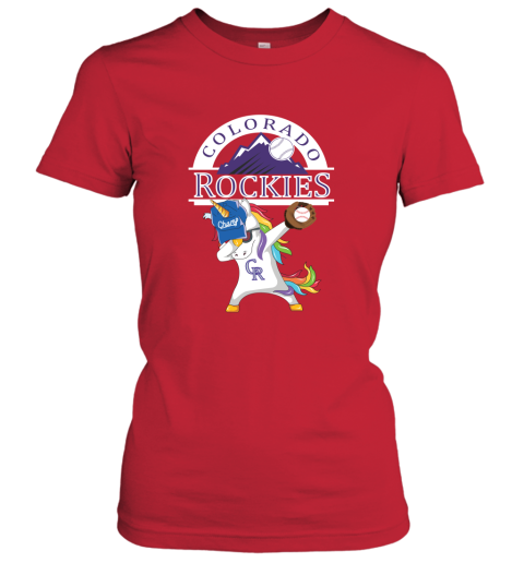 Hip Hop Dabbing Unicorn Flippin Love Colorado Rockies Women's T-Shirt