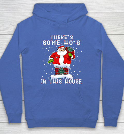 Dallas Stars Christmas There Is Some Hos In This House Santa Stuck In The Chimney NHL Hoodie 6