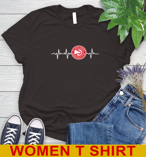 Atlanta Hawks NBA Basketball Heart Beat Shirt Women's T-Shirt 9