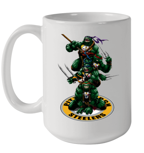 NFL Football Pittsburgh Steelers Teenage Mutant Ninja Turtles Shirt Ceramic Mug 15oz