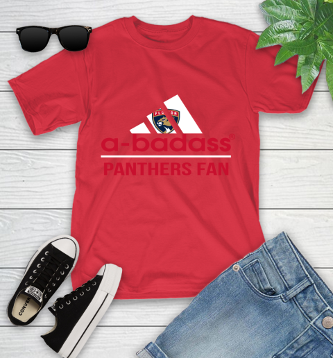 NHL A Badass Florida Panthers Fan Adidas Hockey Sports Youth T-Shirt 13
