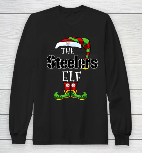 Pittsburgh Steelers Christmas ELF Funny NFL Long Sleeve T-Shirt