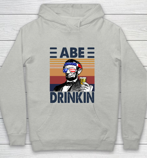 Abe Drinkin Independence Day The 4th Of July Shirt Youth Hoodie