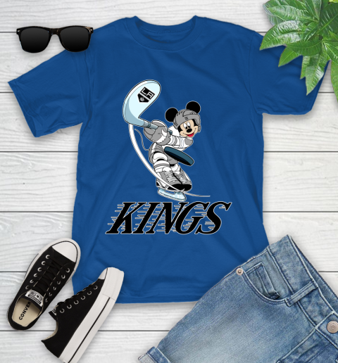 NHL Hockey Los Angeles Kings Cheerful Mickey Mouse Shirt Youth T-Shirt 9
