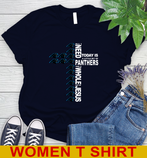 NFL All I Need Today Is A Little Bit Of Carolina Panthers Shirt Women's T-Shirt 2