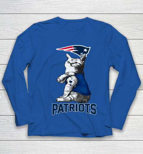 NFL Football My Cat Loves New England Patriots Youth Long Sleeve 7
