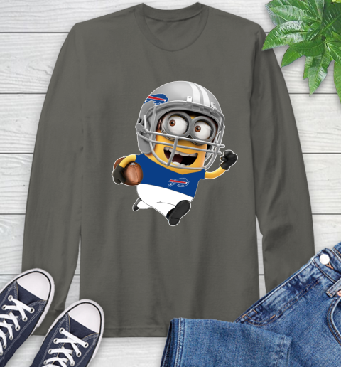 NFL Buffalo Bills Minions Disney Football Sports Long Sleeve T-Shirt 8