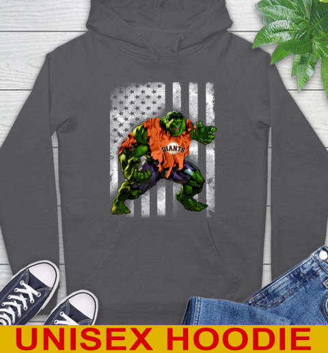 San Francisco Giants Hulk Marvel Avengers MLB Baseball American Flag Hoodie 7