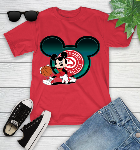 NBA Atlanta Hawks Mickey Mouse Disney Basketball Youth T-Shirt 10