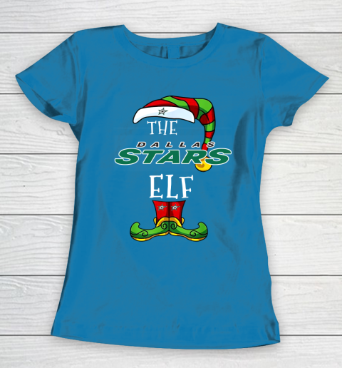Dallas Stars Christmas ELF Funny NHL Women's T-Shirt 6
