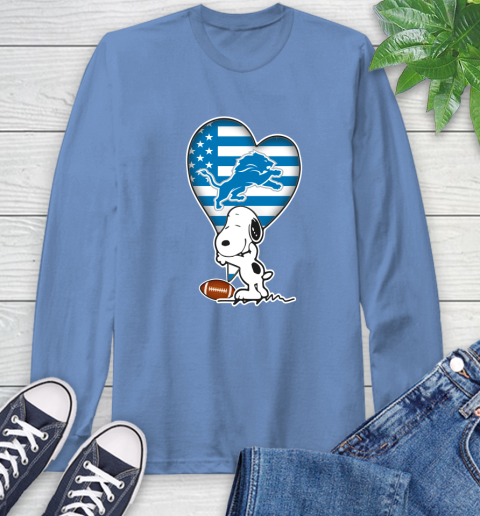 Detroit Lions NFL Football The Peanuts Movie Adorable Snoopy Long Sleeve T-Shirt 11