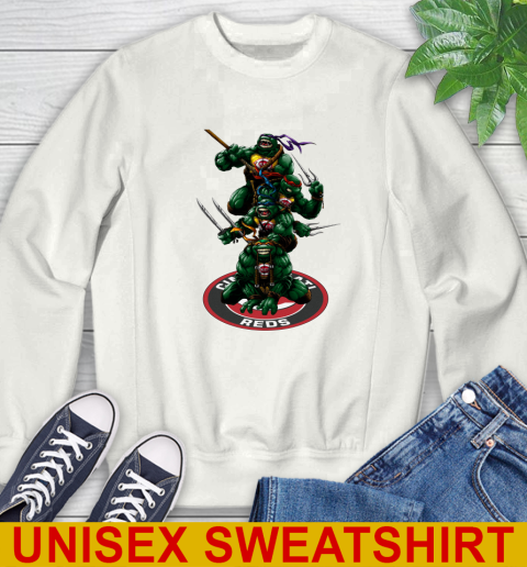 MLB Baseball Cincinnati Reds Teenage Mutant Ninja Turtles Shirt Sweatshirt