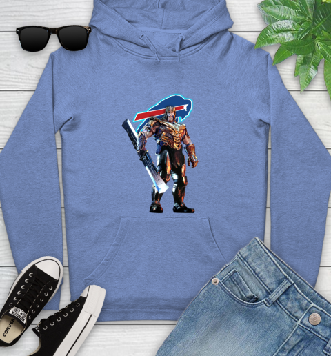 NFL Thanos Gauntlet Avengers Endgame Football Buffalo Bills Youth Hoodie 12