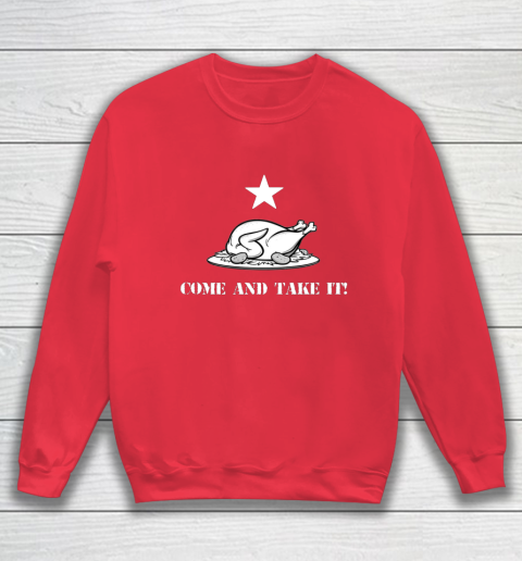 Thanksgiving Come And Take It Turkey Dinner Sweatshirt 7