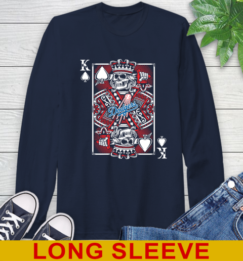 Los Angeles Dodgers MLB Baseball The King Of Spades Death Cards Shirt Long Sleeve T-Shirt 3