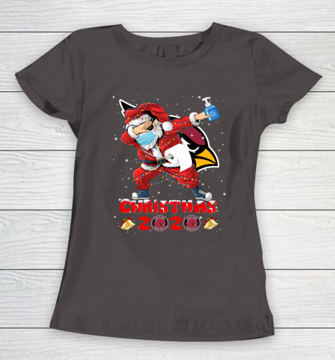 Arizona Cardinals Funny Santa Claus Dabbing Christmas 2020 NFL Women's T-Shirt 7