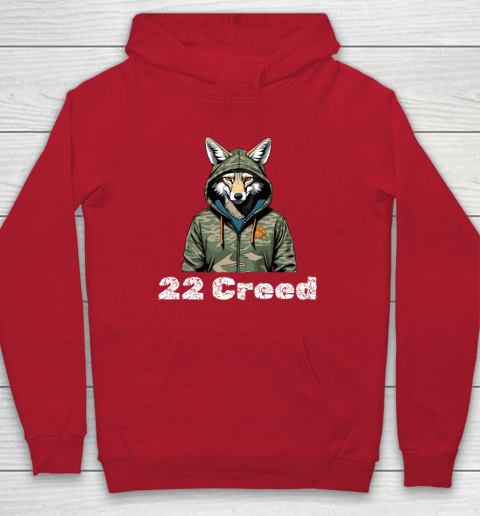 Coyote in Hood 22 Creed Graphic Hunting Hoodie 6