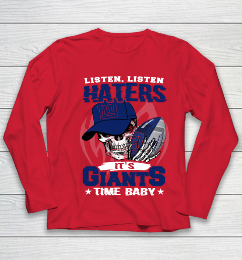 Listen Haters It is GIANTS Time Baby NFL Youth Long Sleeve 8