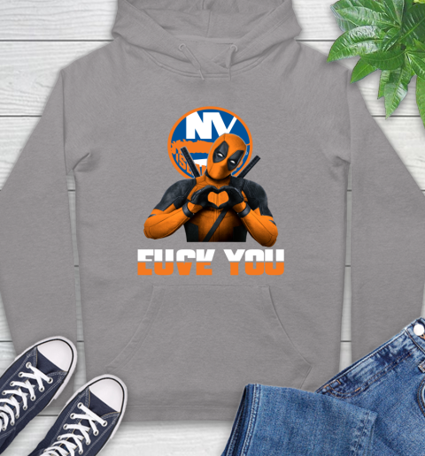 NHL New York Islanders Deadpool Love You Fuck You Hockey Sports Hoodie 6