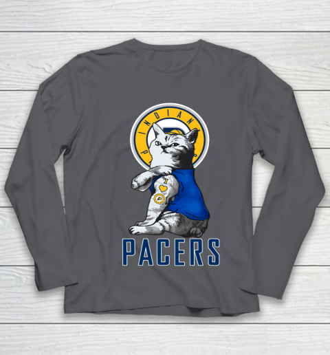 NBA Basketball My Cat Loves Indiana Pacers Youth Long Sleeve 6