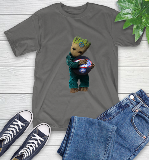 NBA Groot Guardians Of The Galaxy Basketball Sports Philadelphia 76ers T-Shirt 9