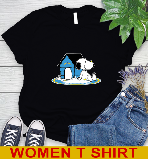 NFL Football Los Angeles Chargers Snoopy The Peanuts Movie Shirt Women's T-Shirt 2