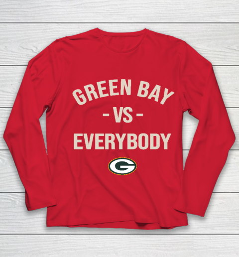 Green Bay Packers Vs Everybody Youth Long Sleeve 8