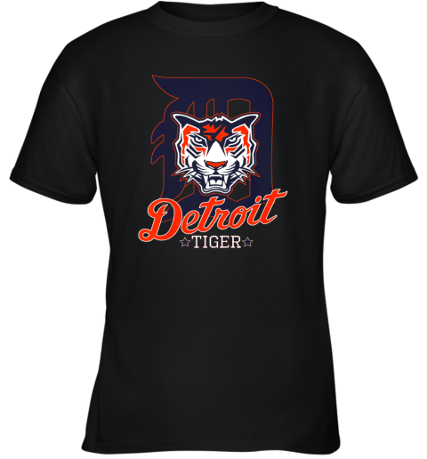 ynkz tiger mascot distressed detroit baseball t shirt new youth t shirt 26 front black