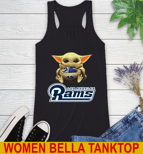 NFL Football Los Angeles Rams Baby Yoda Star Wars Shirt Racerback Tank 2