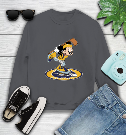 NHL Hockey Nashville Predators Cheerful Mickey Disney Shirt Sweatshirt 6
