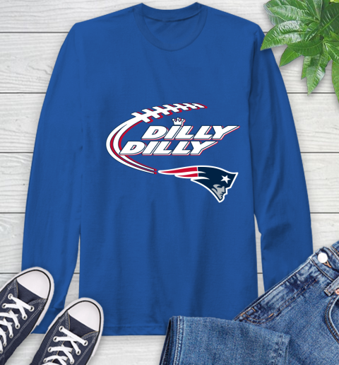 NFL New England Patriots Dilly Dilly Football Sports Long Sleeve T-Shirt 9