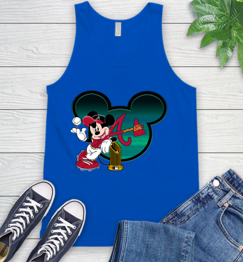 MLB Atlanta Braves The Commissioner's Trophy Mickey Mouse Disney Tank Top 5