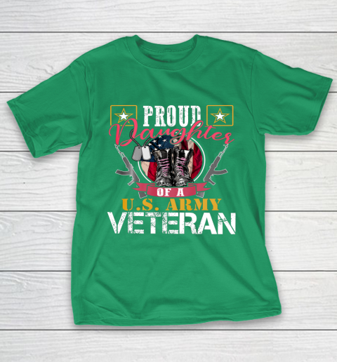 Veteran Shirt Vintage Proud Daughter Of A U S Army Veteran Gift Mom Dad T-Shirt 5