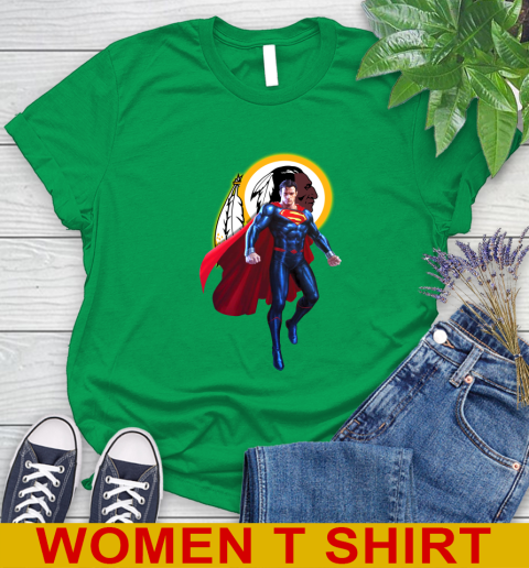NFL Superman DC Sports Football Washington Redskins Women's T-Shirt 6